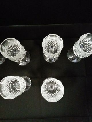 Set of six vintage Cristal D ' Arques from France 6cl cordials 5