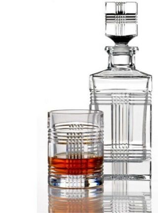 One Ralph Lauren Glen Plaid Lead Crystal Whiskey Glass - No Decanter