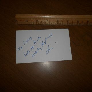 Wendy Hughes Was An Australian Actress Hand Signed 5 X 3 Index Card