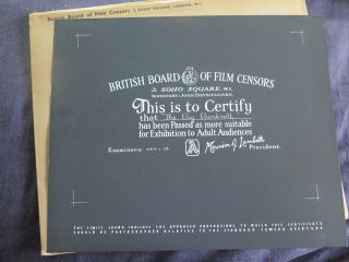 British Bbfc Film Certification Card The Big Bank Roll 1969