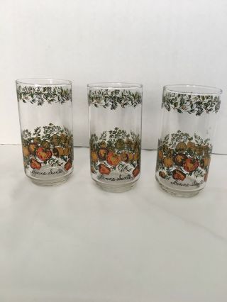 Vintage 3 Corning Ware Spice Of Life Bonne Vegetable Tall Tumblers Glassware