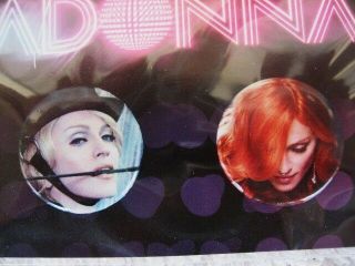 MADONNA.  CONFESSIONS TOUR.  OFFICIAL.  PINS / BUTTONS.  on CARD 4