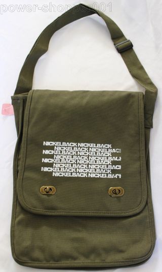 Nickleback Feed The Machine Vip Messenger Bag Sling/crossbody Tote Green