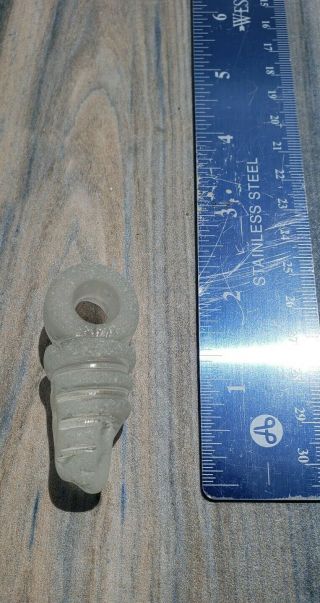 Sea Glass Bottle Stopper with Screw antique surf tumbled 2