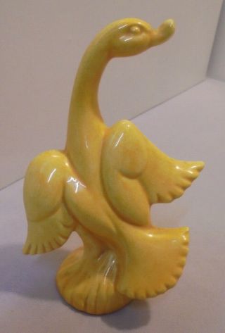 Roselane Pottery Duck,  126,  Yellow 5 " Tall,  3.  5 " Across Vintage