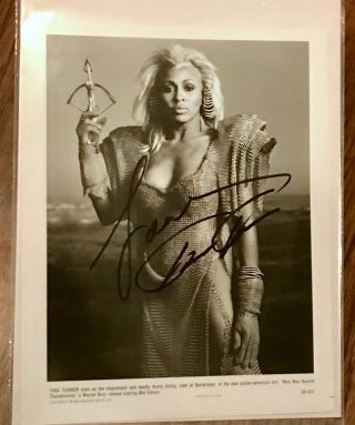 Signed Tina Turner Press Photo Mad Max Beyond Thunderdome Aunty Entity Ike