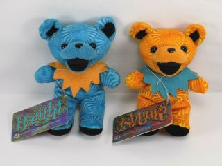 Grateful Dead Liquid Blue Haight & Ashbury Bears Beanbag Plush Vintage 1998