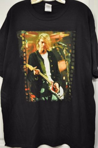 Kurt Cobain Black T Shirt Xl
