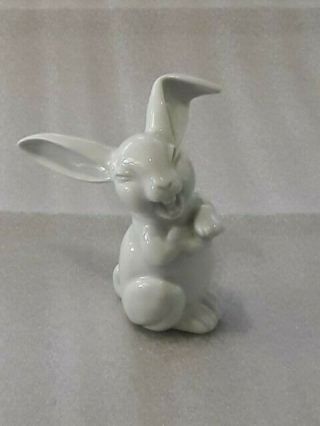 Rosenthal Classic Porcelain Fritz Laughing White Rabbit 6 " Tall Figurine German