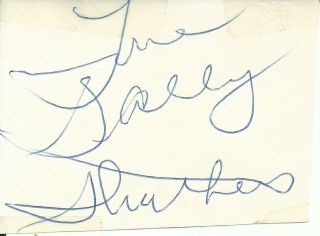 Sally Struthers All In The Family & Vintage Hand Signed Cut Signature