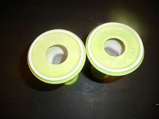 HLC Fiesta Green Chartreuse Tapered Candle Holders Y2K Mark Fine 4