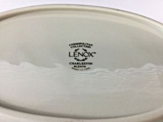 Lenox Cosmopolitan Charleston Oval Vegetable Serving Bowl 9.  5” Platinum Rim EUC 5