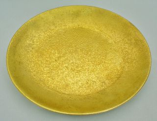 (1) Sascha Brastoff - El Dorado 10 3/4 " Dinner Plate - Gold Encrusted California
