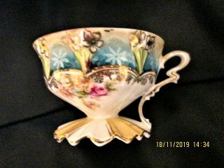 Gorgeous Rs Prussia Coffee Tea Cup Carnival Base Arches Gold Stencil