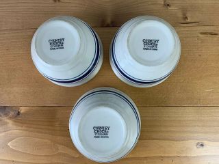 Tienshan Country Crock Stoneware Bowls Set of 3 Blue Stripe Ceral Soup Farmhouse 4