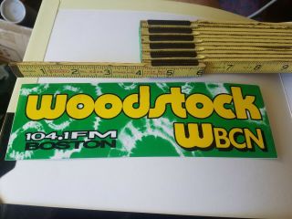 Woodstock 1994 Wbcn Boston Radio Bumper Sticker Rare Tie Dye Pattern