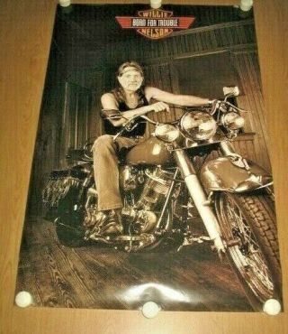 Willie Nelson Born For Trouble 1990 Capital Records Promo Poster 20x30