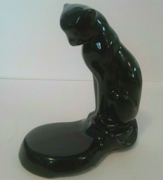 Black Cat Panther Figurine Mid Century Modern Style Sculpture Silhouette