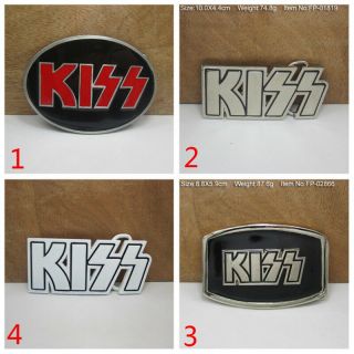 1978 Kiss Band Logo European And American Rock Style Oval Belt Buckle 1pcs