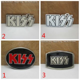 1978 KISS band logo European and American rock style oval belt buckle 1pcs 2