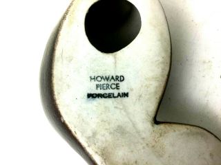 Howard Pierce Porcelain Beaver Seal Figurine Sculpture Glazed Marked 5