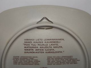 Arabia Finland 1983 Annual Plate Lemminkainen ' s Escape Raija Uosikkinen Design 5