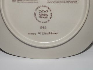 Arabia Finland 1983 Annual Plate Lemminkainen ' s Escape Raija Uosikkinen Design 6