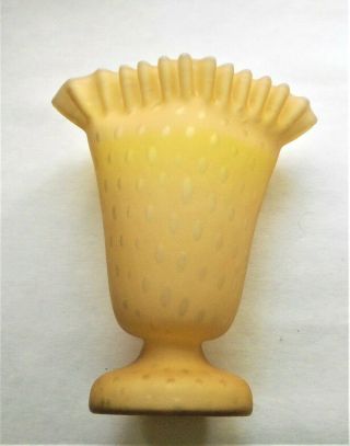 Antique Victorian Art Glass Raindrop Mop Cased Satin Glass Cabinet Vase