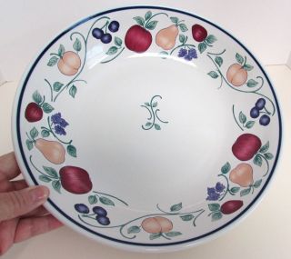 Princess House Exclusive Orchard Medley Lg Pasta Bowl 12 3/4 " Fruits Leaves