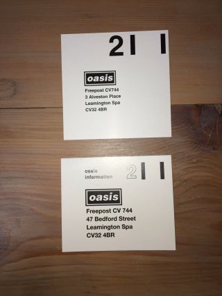 Oasis Definitely Maybe Post Card X 2 Liam & Noel Gallagher Creation Records