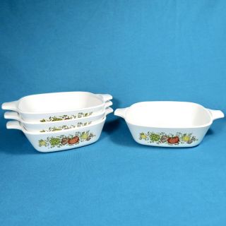 Corning Ware Set 4 Spice Of Life 1 3/4 Cup P - 41 - B Dishes