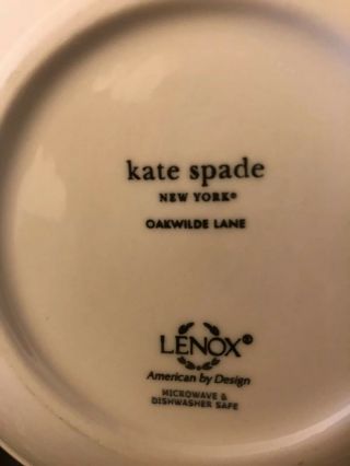 Kate Spade Oakwilde Lane Soup /Cereal Bowls White Basket Weave Set of 2 4