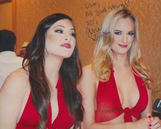 Jena Sims Signed 8x10 W/ Olivia Alexander Attack Of The 50 Foot Cheerleader Auto