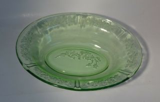 Sharon/cabbage Rose Green 1 Oval Bowl 6 7/8 " By 9 1/2 "