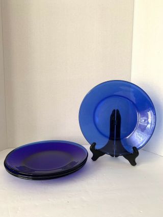 Cobalt Blue Glass 10 " Dinner Plate Set
