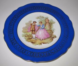 Kuba Porzellan Bavaria Germany Fragonard Courting Couple Decorative Plate 10 3/4