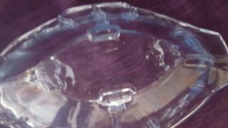 Vintage Sowerby Glass Boat 2631 Blue Glass Art Deco vase bowl 4
