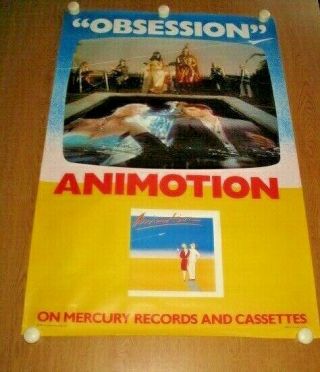 Animotion Obsession 1984 Polygram Records Promo Poster 22 " X 33 "