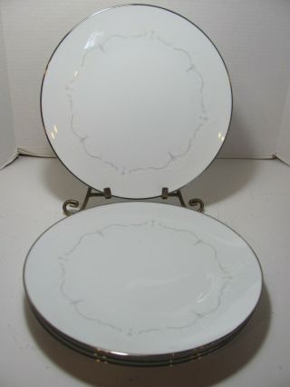 Noritake Fine China Whitebrook Set Of 4 Dinner Plates