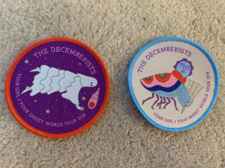 The Decemberists Your Girl / Your Ghost World Tour 2018 Iron - On Patch Two (2)