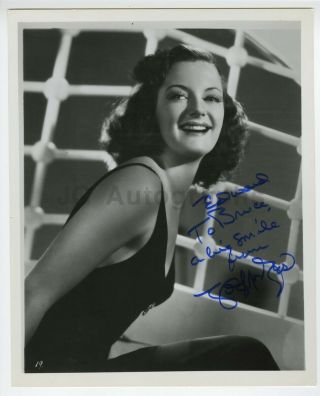 Joy Hodges - American Singer And Actress - Signed 8x10 Photograph