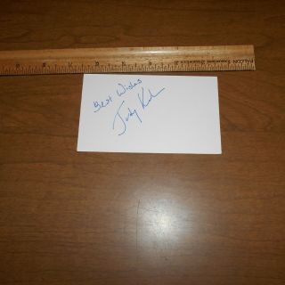 Judy Kuhn Is An American Singer And Actress Hand Signed 5 X 3 Index Card