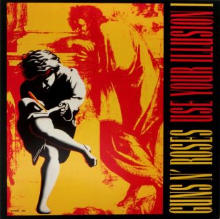 Guns N Roses " Use Your Illusion I " 1991 Promo 12 X 12 Album Poster Flat