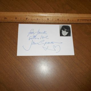 Jan Graveson Is An English Actress And Singer Hand Signed 5 X 3 Index Card