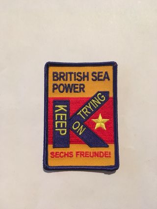 British Sea Power - Rare Sew On Patch - Keep On Trying Sechs Freundre (badge) Bsp