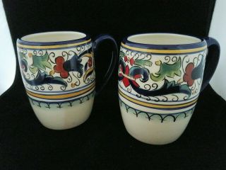Florenza By Espana Lifestyle Tabletops Unlimited Set Of 2 Coffee Mugs 4 3/4 "