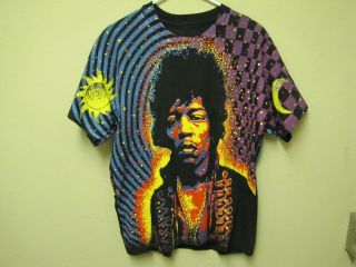 Psychadelic,  Jimi Hendrix,  " Are You Experiencedl " T - Shirt.  Size M.