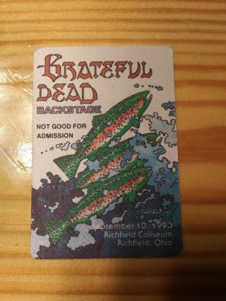 Grateful Dead Backstage Pass Vintage Sept 10 93 The Richfield Coliseum