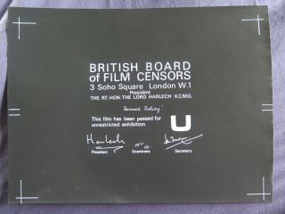 British Bbfc Film Certification Card Canned Fishing Little Rascals Our Gang 