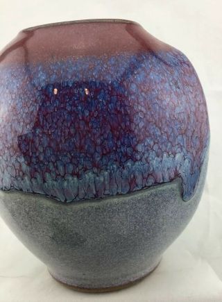 Vintage Art Pottery 5” MOON FACE Vase Ceramic Art & Crafts Stars Astrological 4